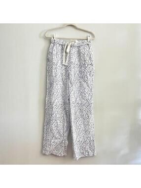 STAUD Alize Pant in White and Blue